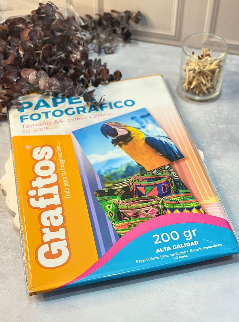 Papel fotografico 200 gramos para tarjetas profesionales