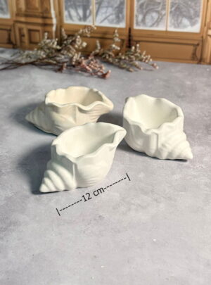 La esencia de la costa en cada curva. Caracolas de yeso con tamaño generoso y forma natural. Ideales para decorar, personalizar y crear ambientes con espíritu marino.